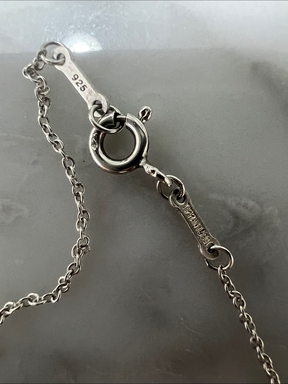 Tiffany & Co. Silver Heart Pendant Necklace with Signature Blue Pouch - Picture 3 of 7